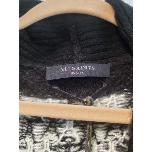 All Saints Black and White Patterned Cardigan - Picture 3 of 5